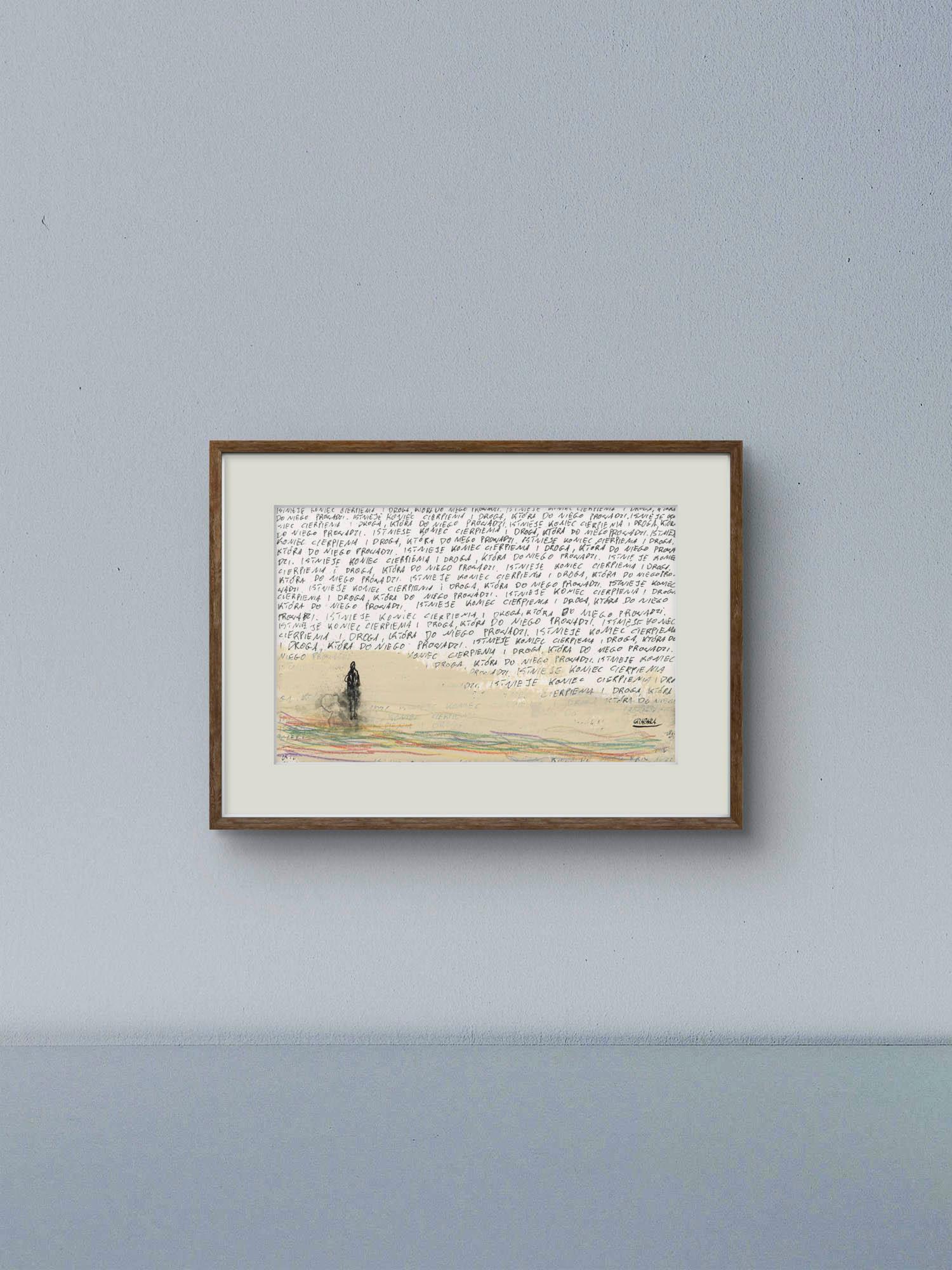Istnieje koniec cierpienia - technika mieszana - 21,4x13,8 cm