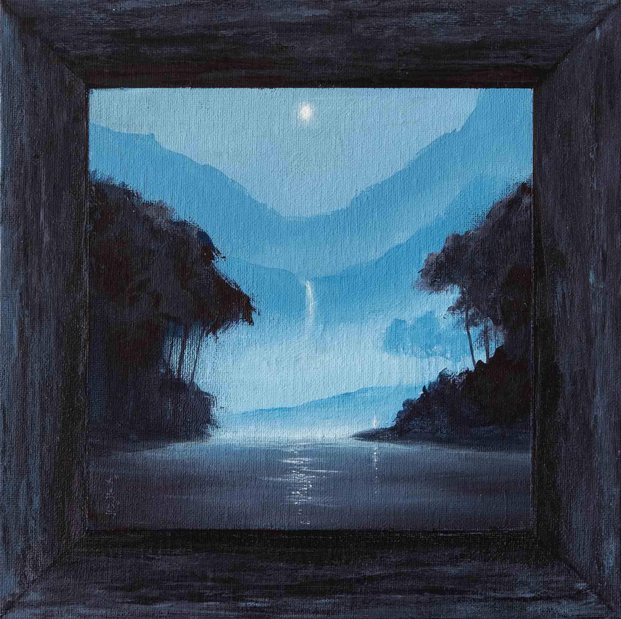 Bądź dla siebie światłem - akryl na płótnie - 25x25cm