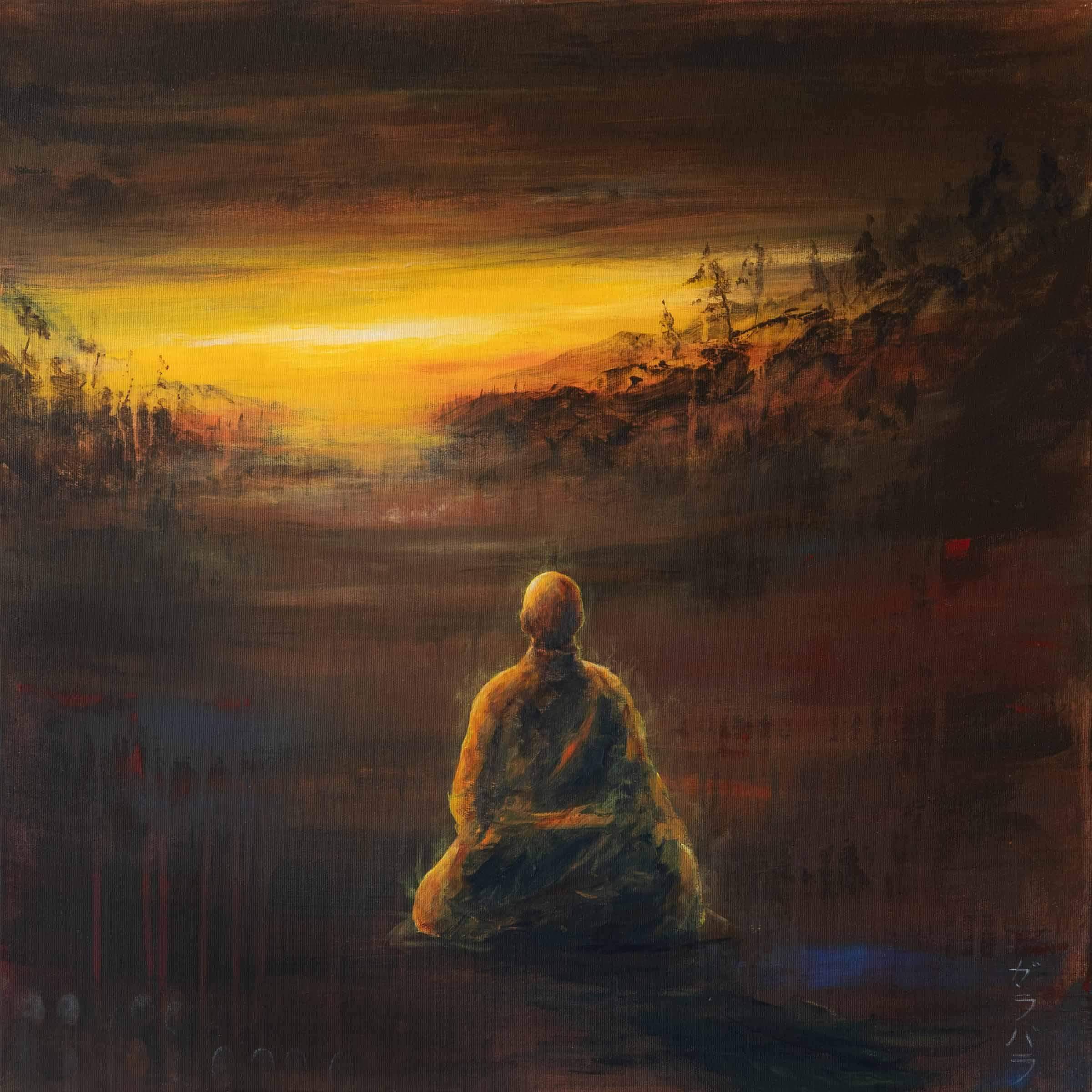 Bądź dla siebie światłem - akryl na płótnie 60x60cm