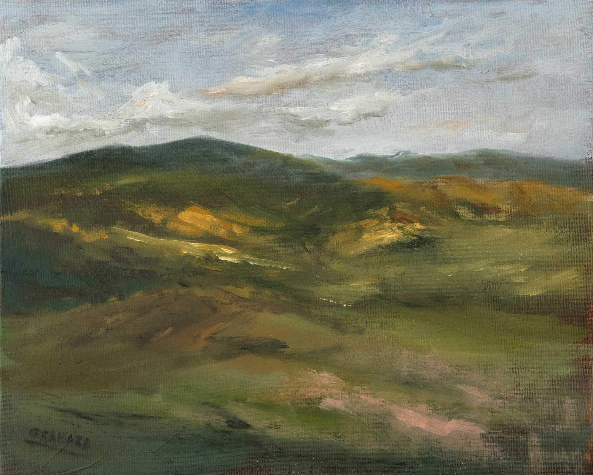 En plein air - Barania Góra - olej na płótnie - 30x24cm - oprawiony