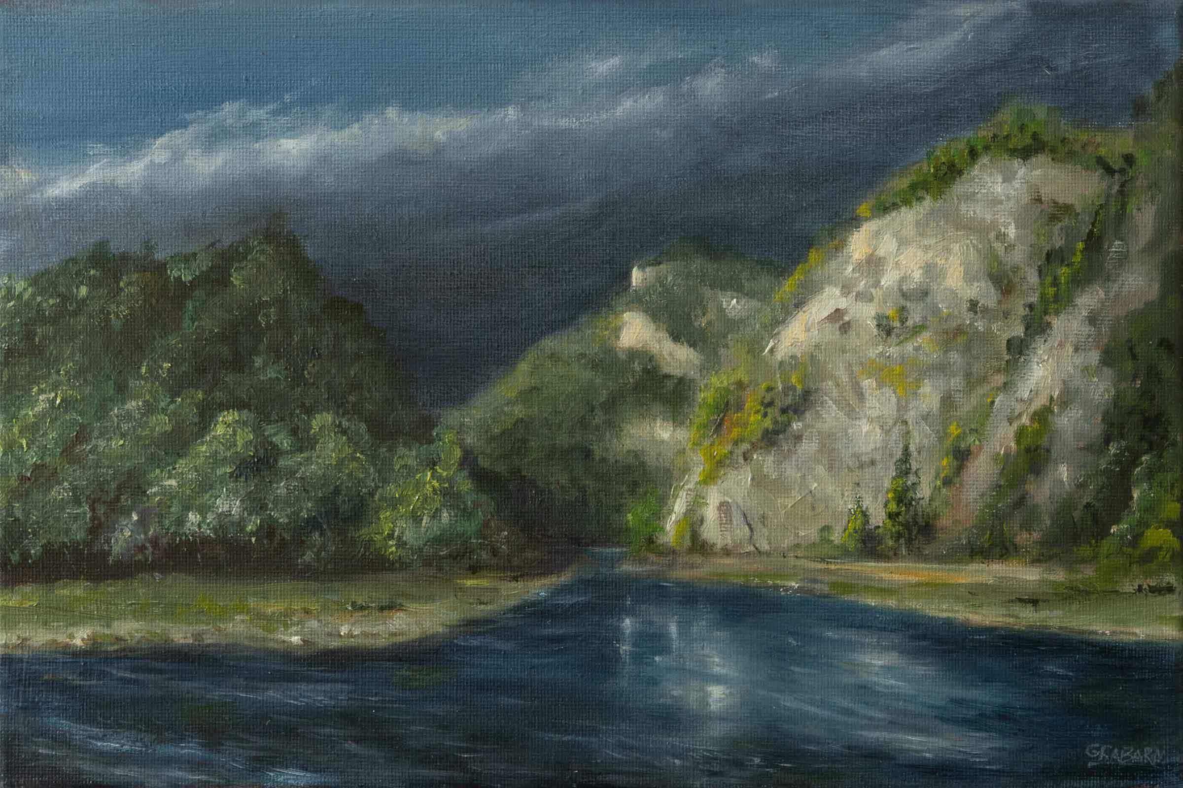 Przełom Dunajca - olej na płótnie - 30x20cm 