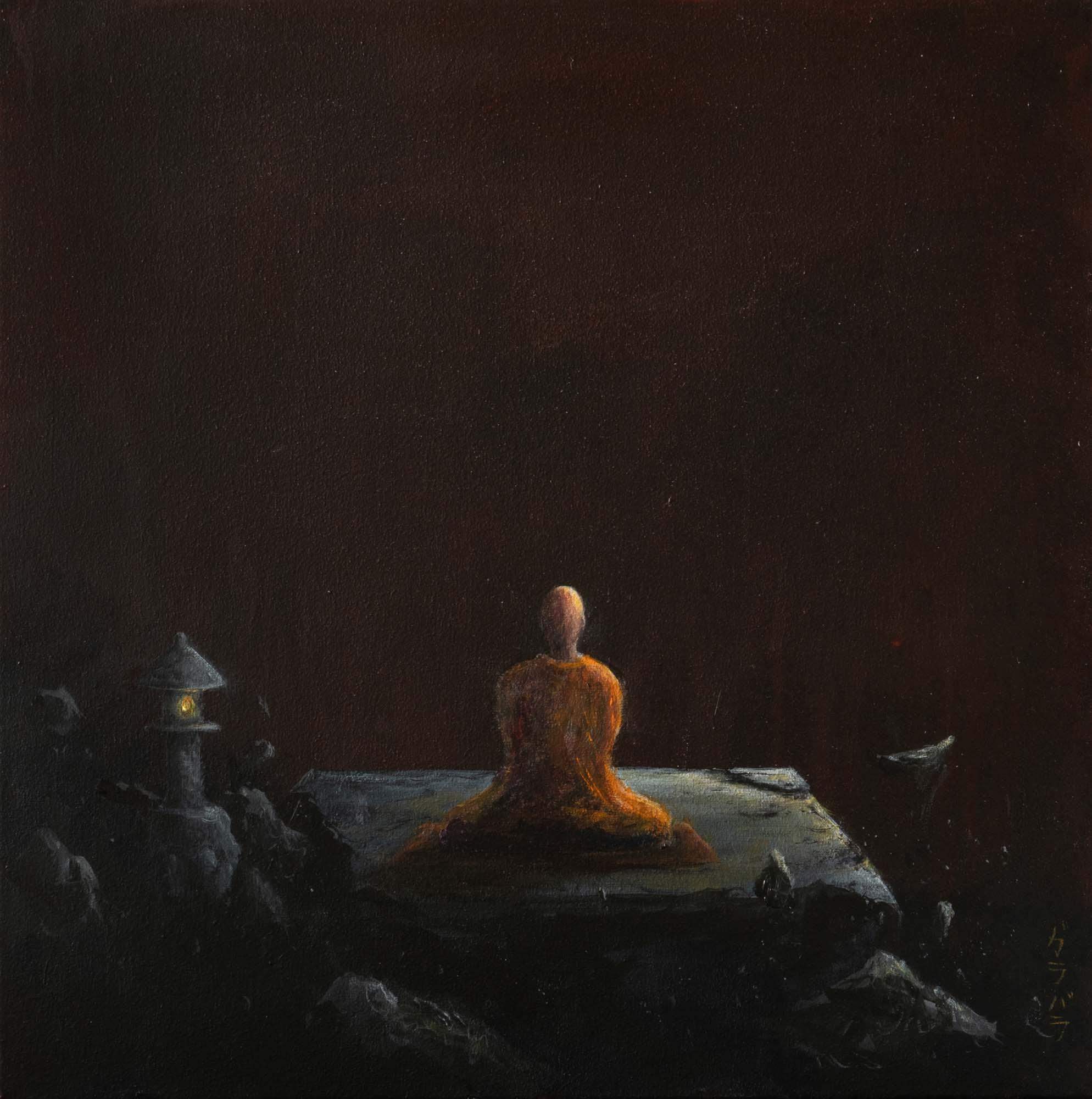 Bądź dla siebie światłem - akryl na płótnie 40x40cm