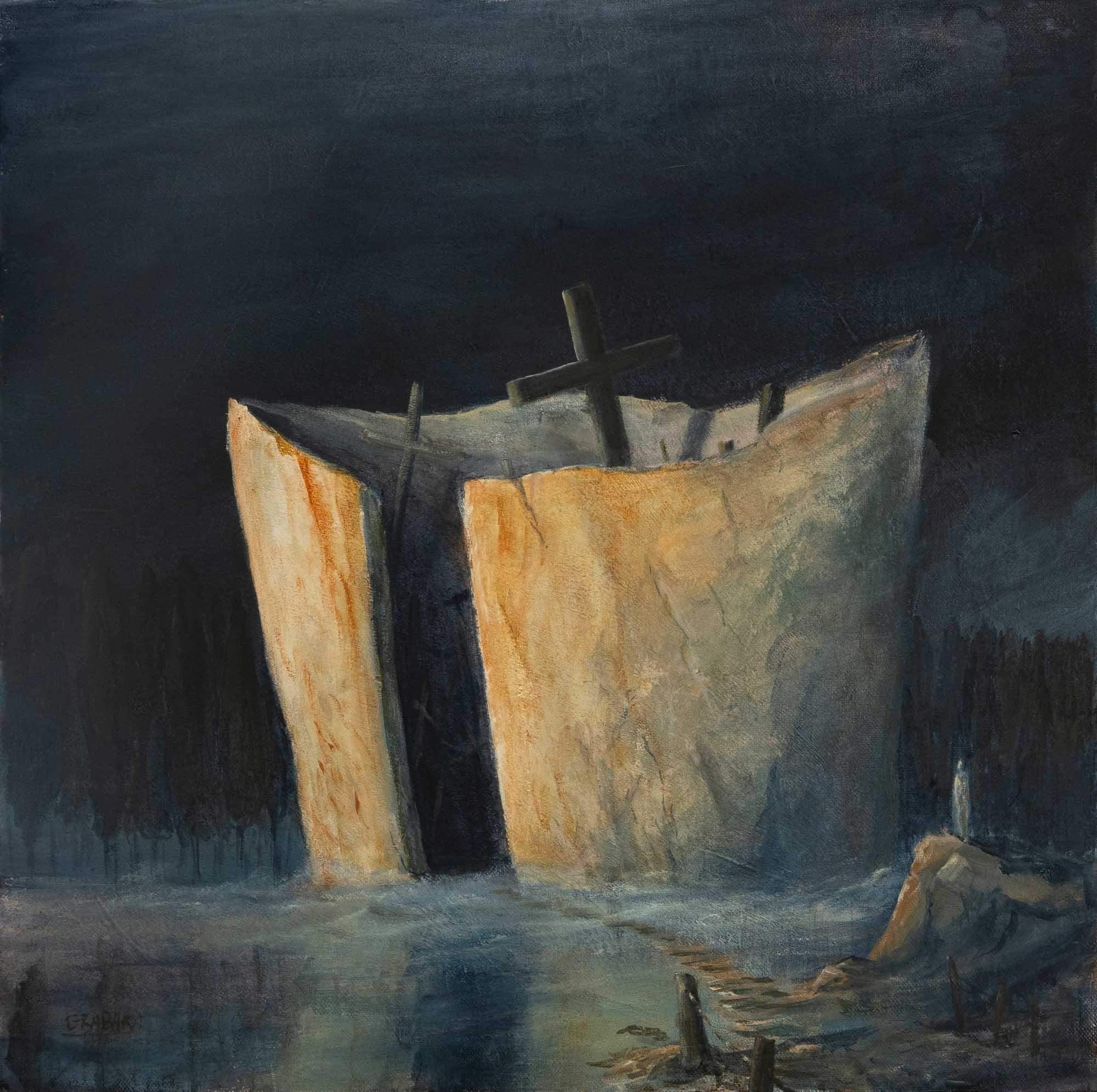 Umierasz tylko raz, a żyjesz każdego dnia - akryl na płótnie - 40x40cm