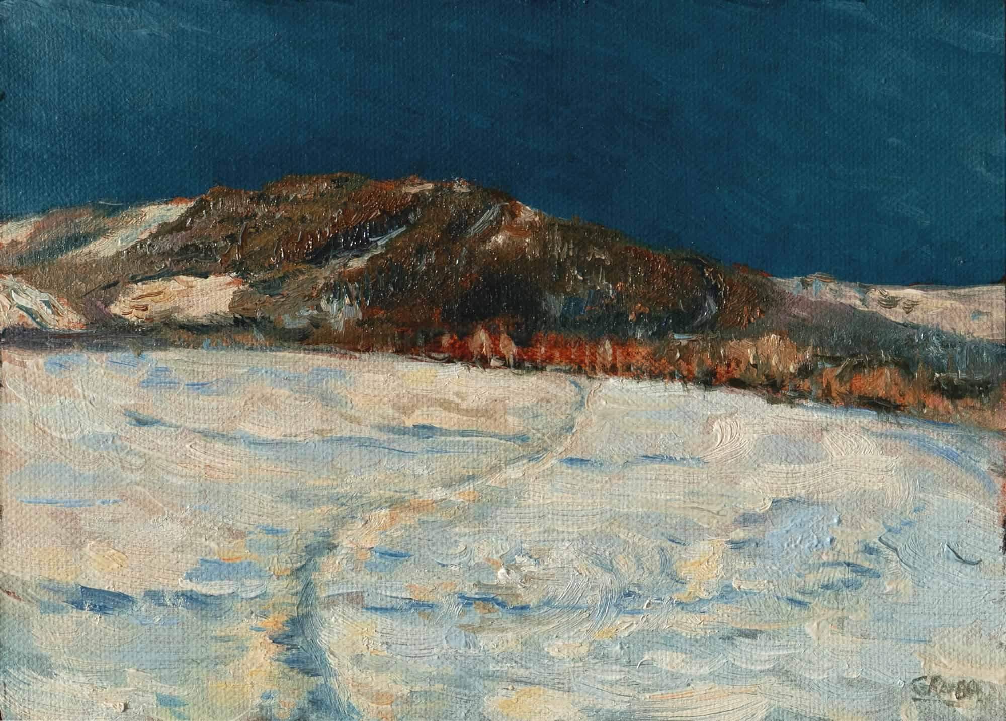 Kompozycja na podstawie obrazu Jakuba Glasnera  - olej na płótnie - 18x13cm - oprawiony